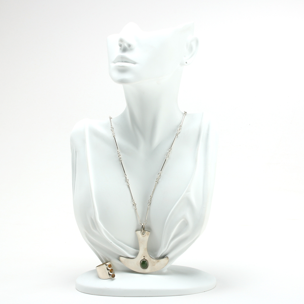 Oswaldo Guayasamín Sterling Silver Necklace and Ring
