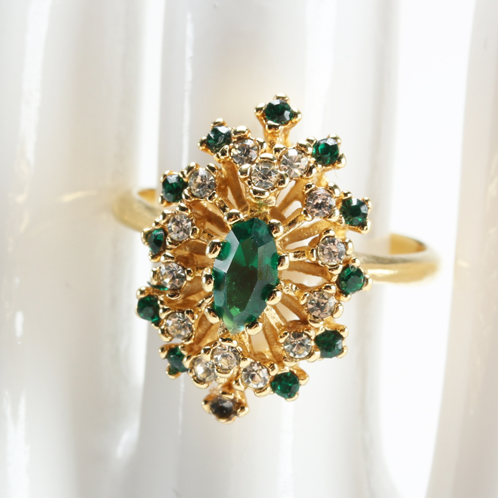 18K Yellow Gold Electroplate Ring