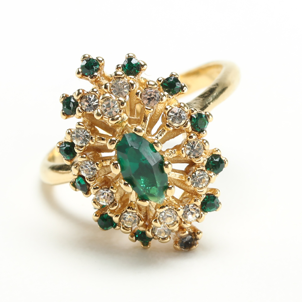 18K Yellow Gold Electroplate Ring