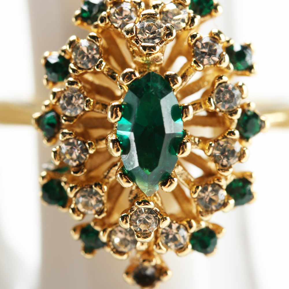 18K Yellow Gold Electroplate Ring