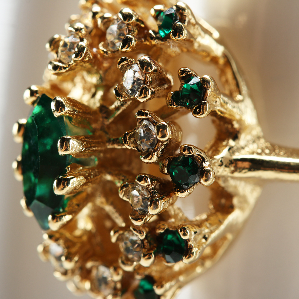 18K Yellow Gold Electroplate Ring