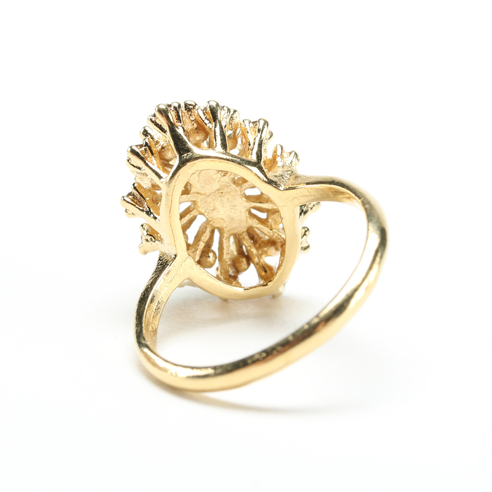 18K Yellow Gold Electroplate Ring