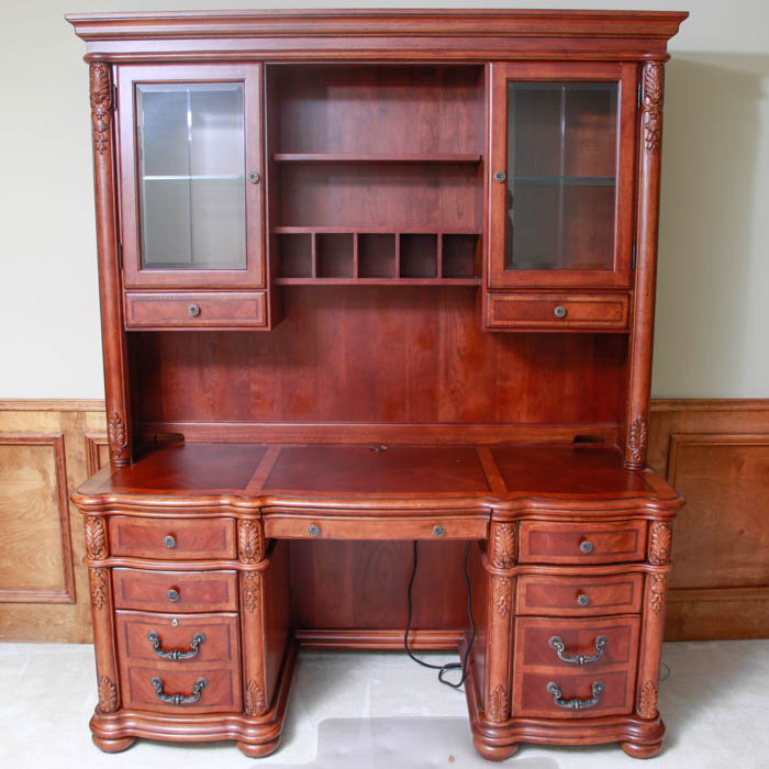 Desk with Hutch from Haverty's Premium Collection