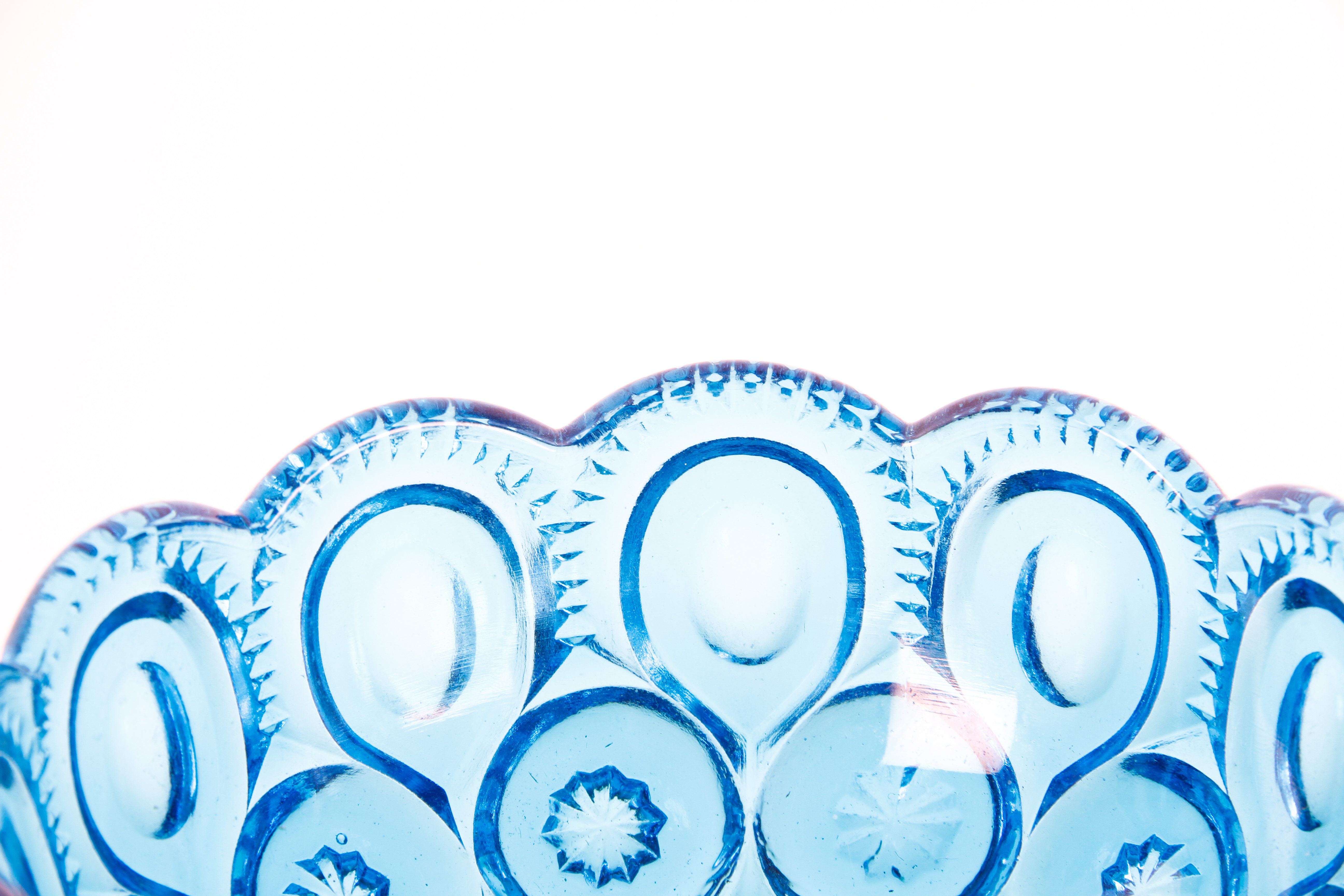 Vintage Pressed Fenton Glass Pedestal Candy Dish with Lid