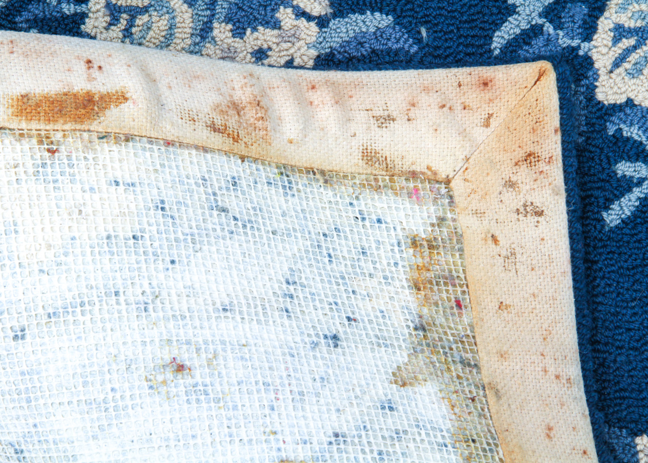 Blue and White Custom 100%  Wool Custom Hand Loomed Stair Runners