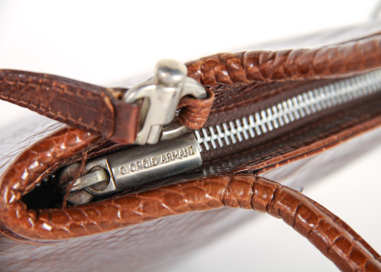 Vintage Georgio Armani and Judith Leiber Alligator Bags