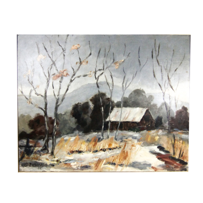 "Arkansas Winter Day" Oil Painting by George Zilsberger