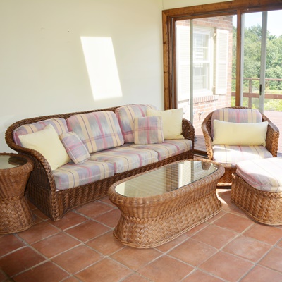 Five Piece Matching Wicker Furniture Set