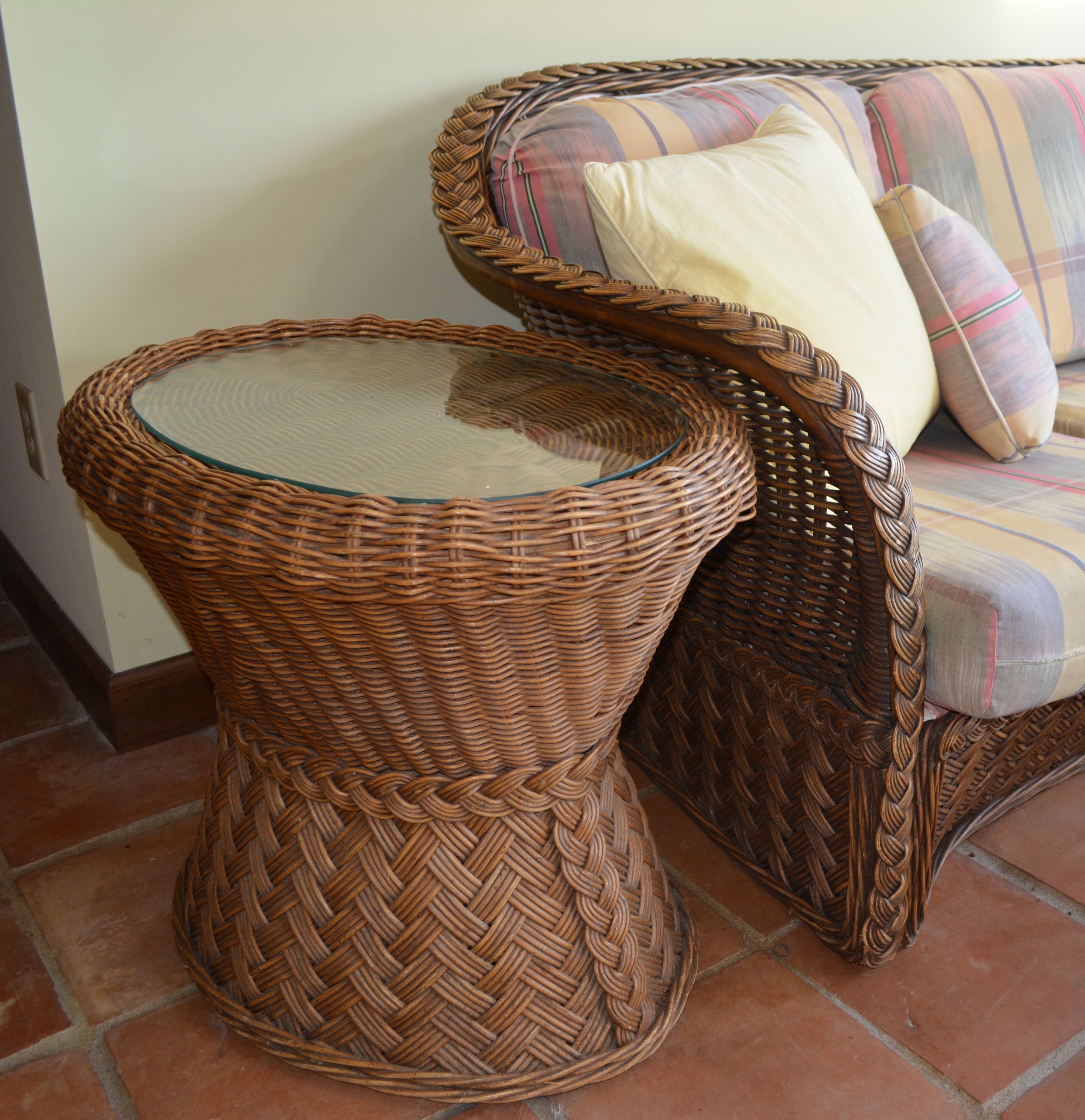 Five Piece Matching Wicker Furniture Set