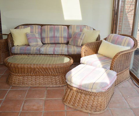Five Piece Matching Wicker Furniture Set