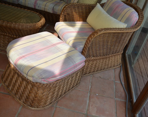 Five Piece Matching Wicker Furniture Set
