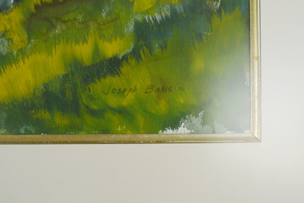 Joseph Baris Landscape Watercolor of Farm Scene