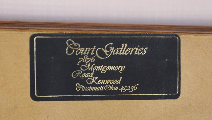 Joseph Baris Landscape Watercolor of Farm Scene