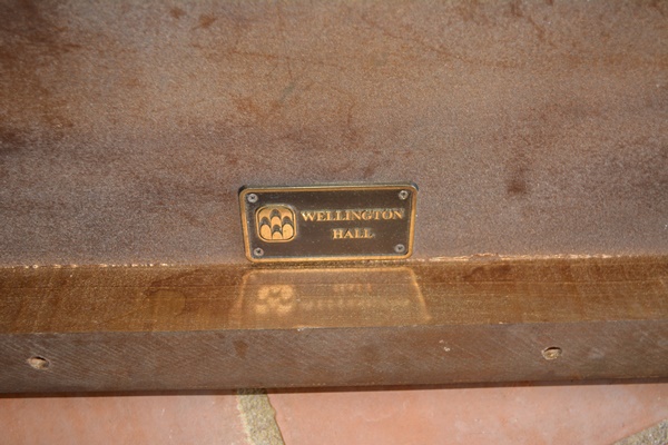 Wellington Hall Veneer Entry Table and Two  Benches