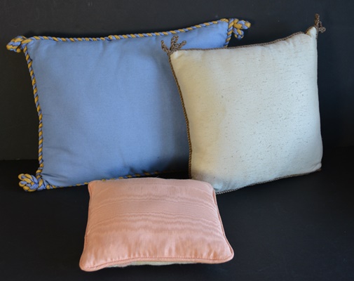 Three Decorative Needlepoint Pillows
