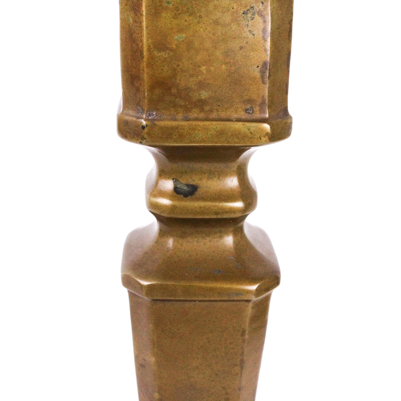 Pair of Vintage Solid Bronze Candleholders