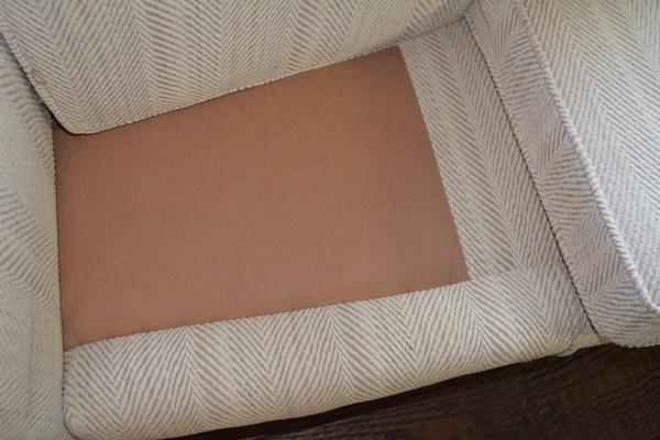 Beige Upholstered Loveseat