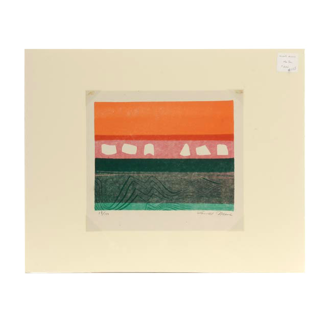 Lowell Naeve Original Limited Edition Woodcut "The Sea"