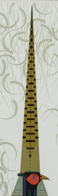 Charley Harper Limited Edition Signed Serigraph "Phancy Pheathers"