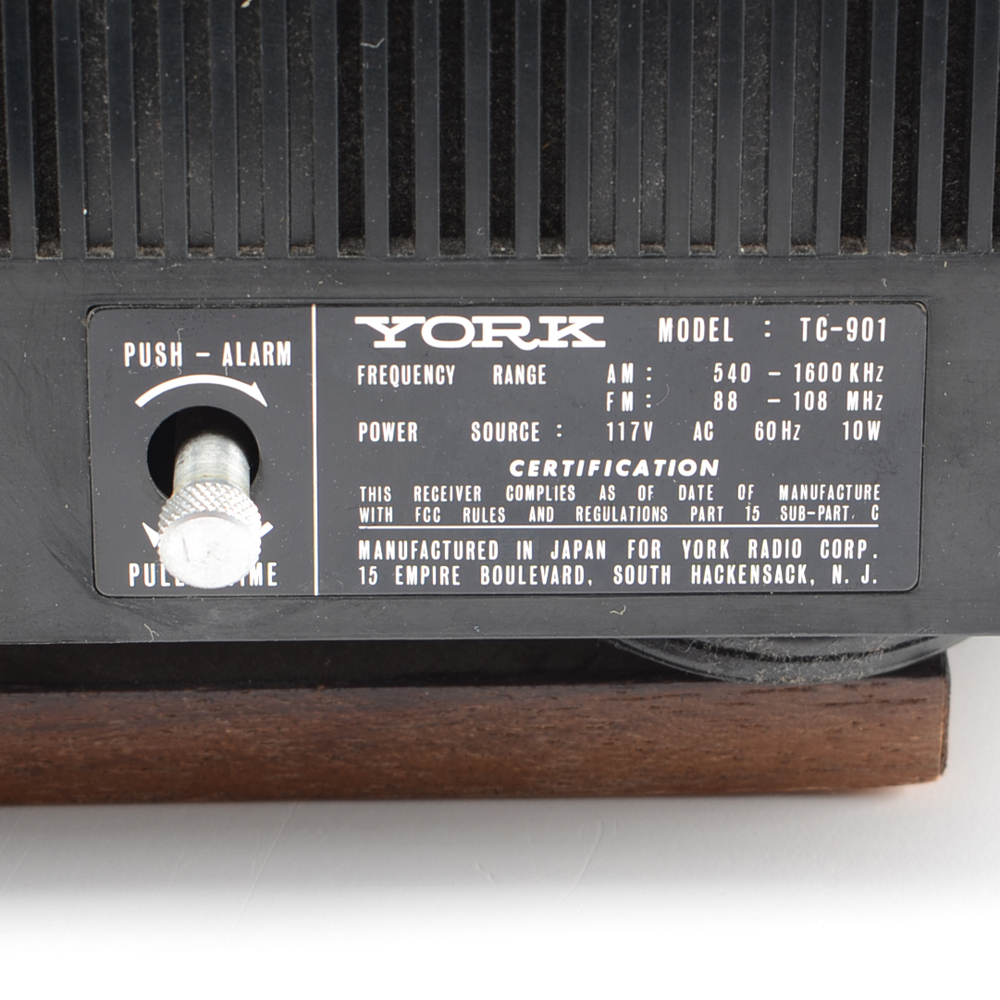 Vintage York TC-901 Clock Radio