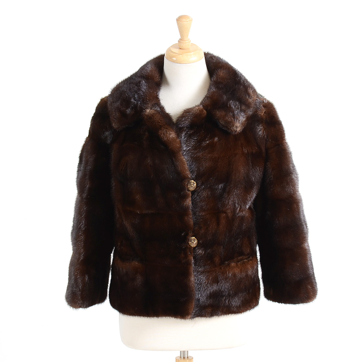 1960s Vintage Stanley Rich Chocolate Mink Coat