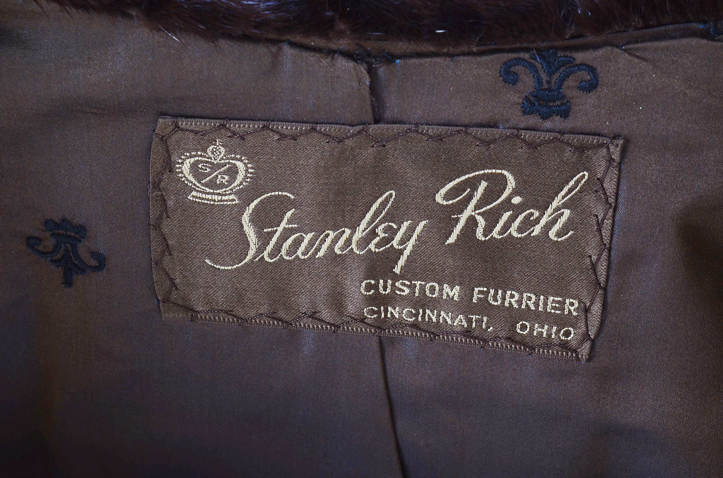 1960s Vintage Stanley Rich Chocolate Mink Coat