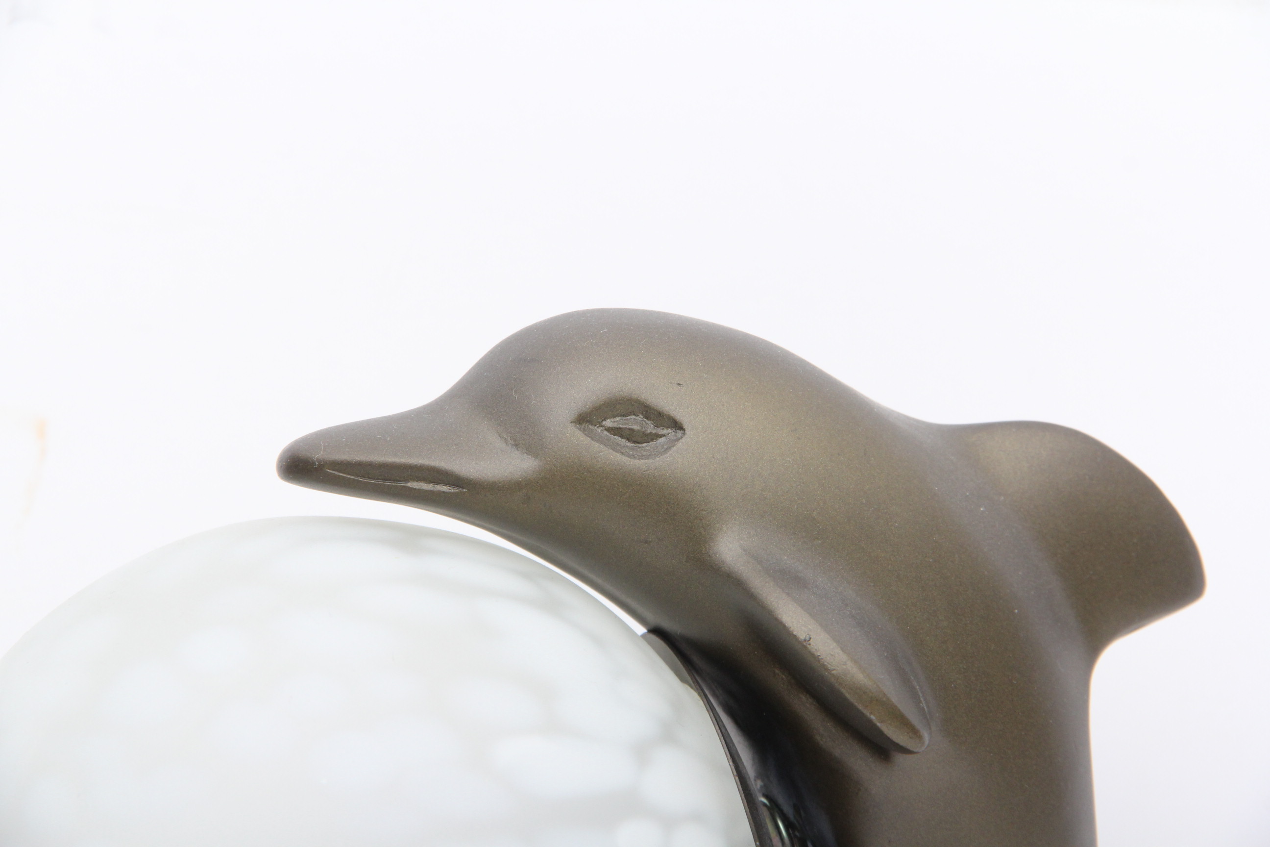 Bronze Dolphin Orb Lamp