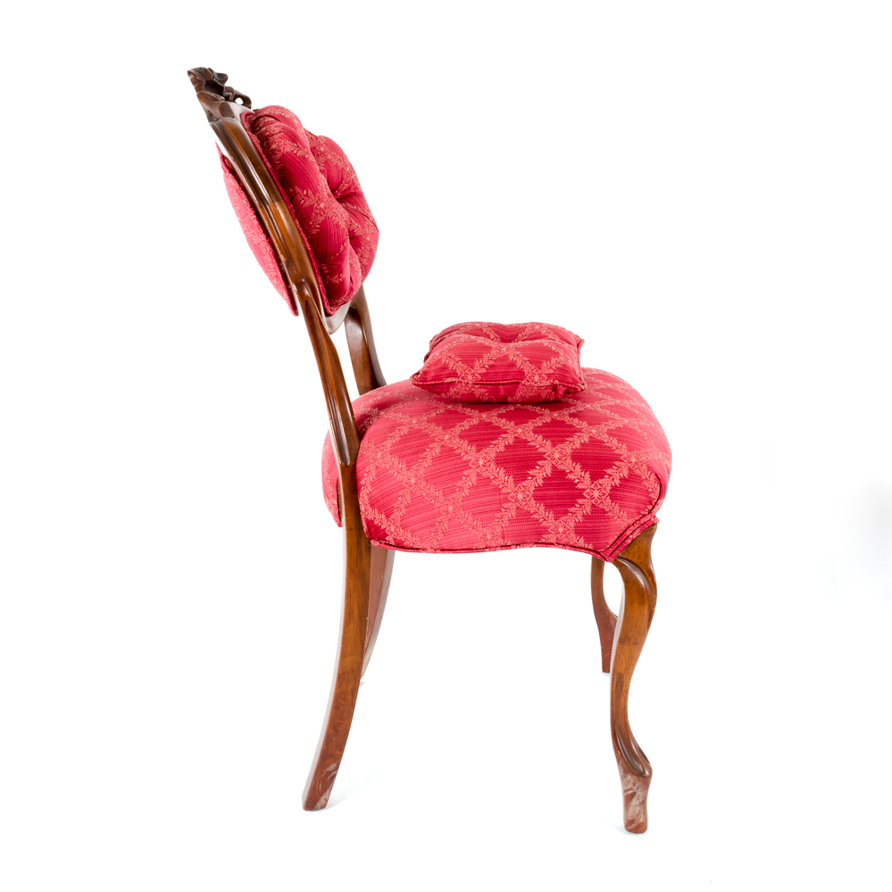 Rococo Revival Style Tufted Chair