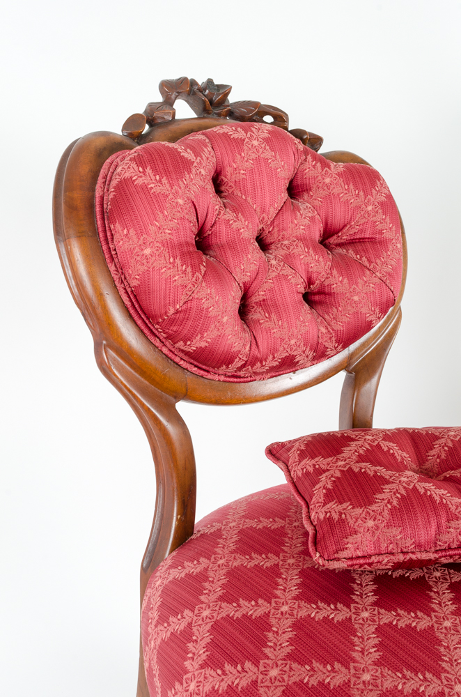 Rococo Revival Style Tufted Chair