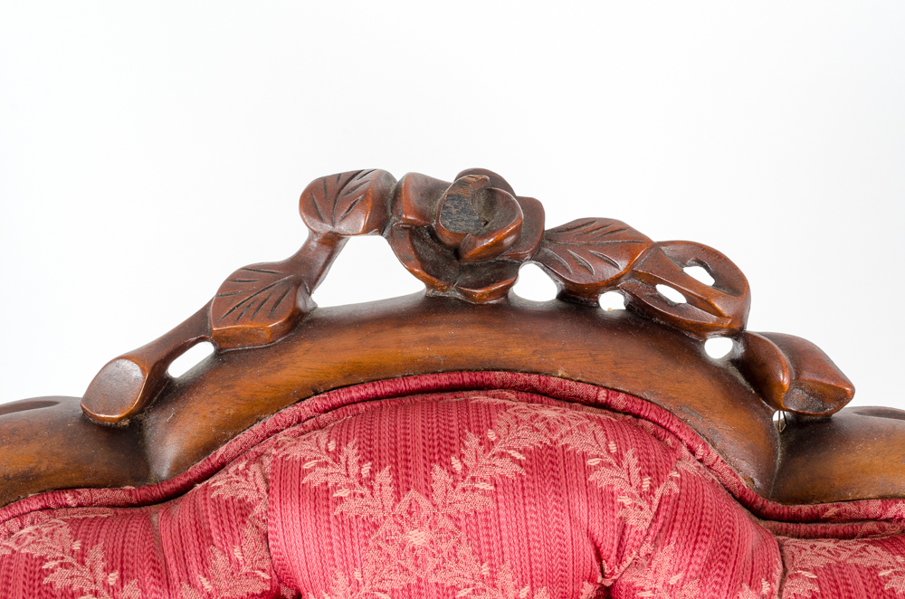 Rococo Revival Style Tufted Chair