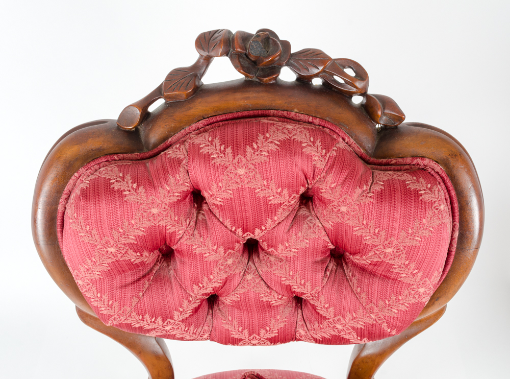 Rococo Revival Style Tufted Chair