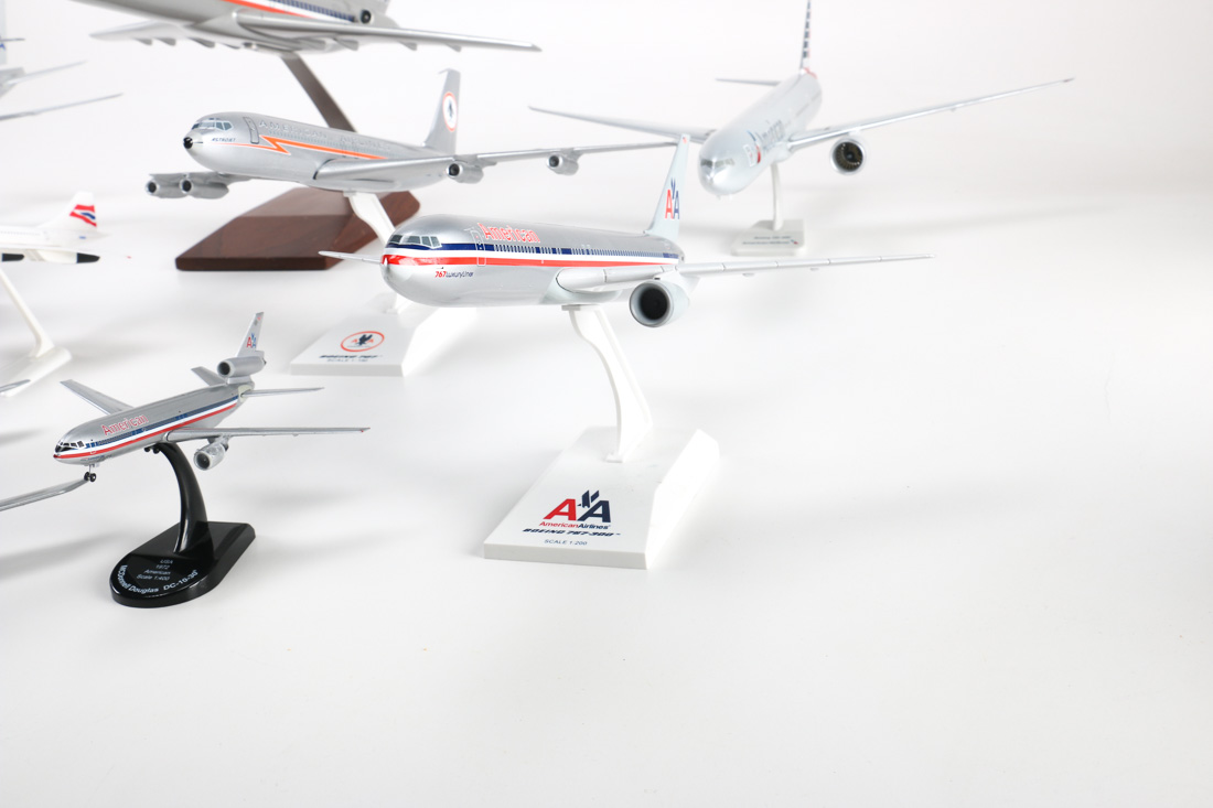 Twelve American Airlines Model Planes
