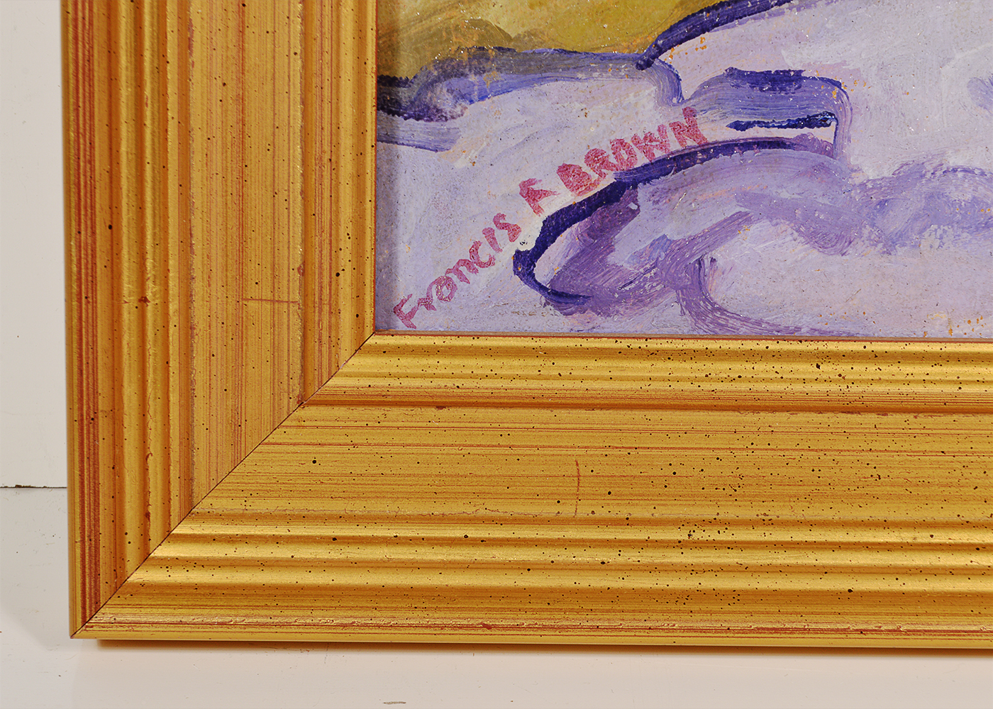 Signed "Flowers" Painting by Artist Francis Focer Brown