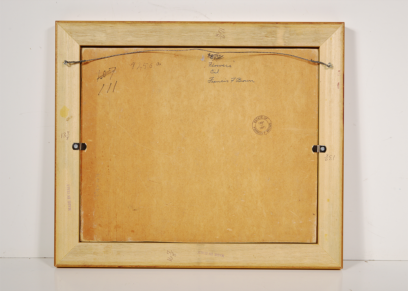 Signed "Flowers" Painting by Artist Francis Focer Brown