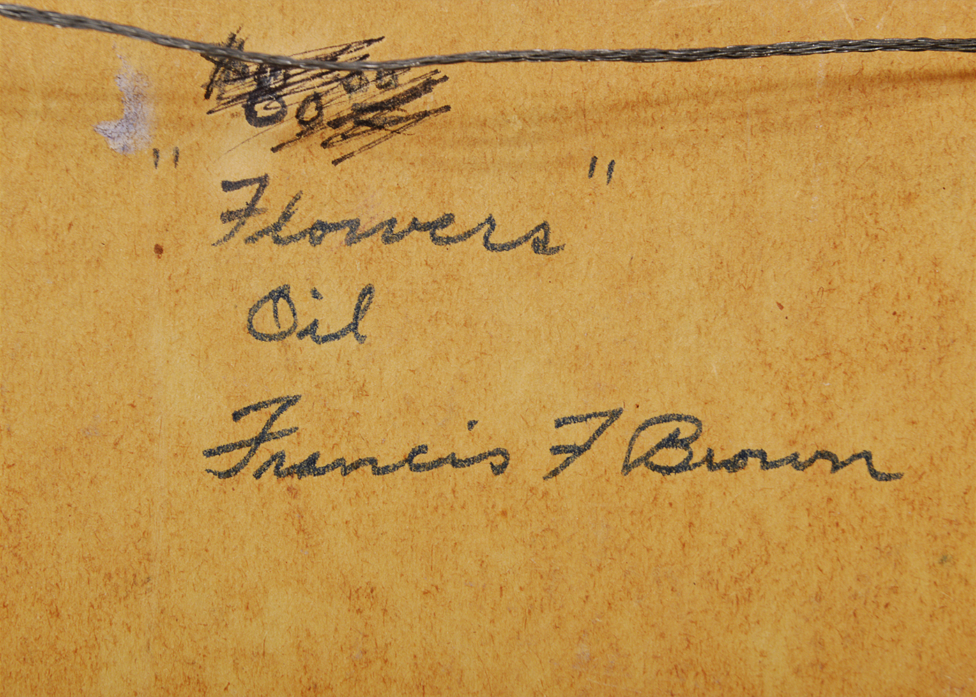 Signed "Flowers" Painting by Artist Francis Focer Brown