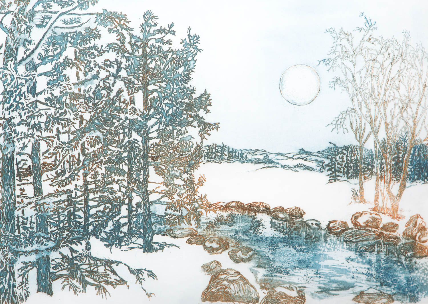 Barbara Dauman "Woodland II" Signed Limited Edition Lithograph