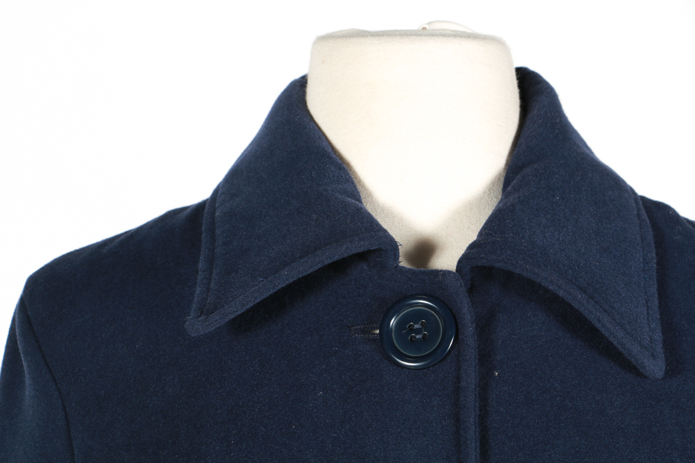 Women's Navy Blue Pea Coat by Sashimi