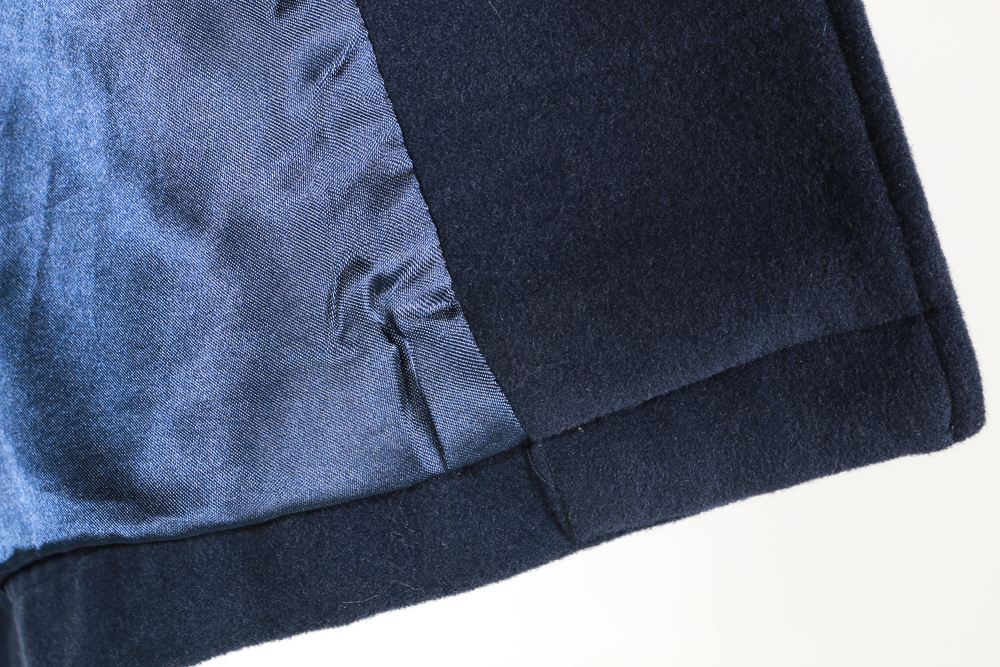 Women's Navy Blue Pea Coat by Sashimi