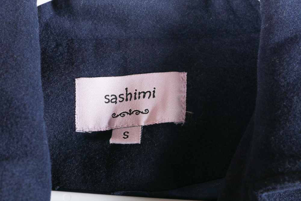 Women's Navy Blue Pea Coat by Sashimi