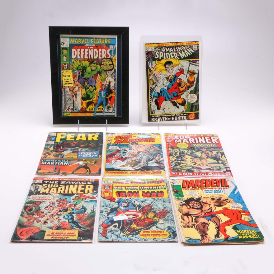 1970s Marvel Comic Books Including "Marvel Feature Presents: The Defenders"