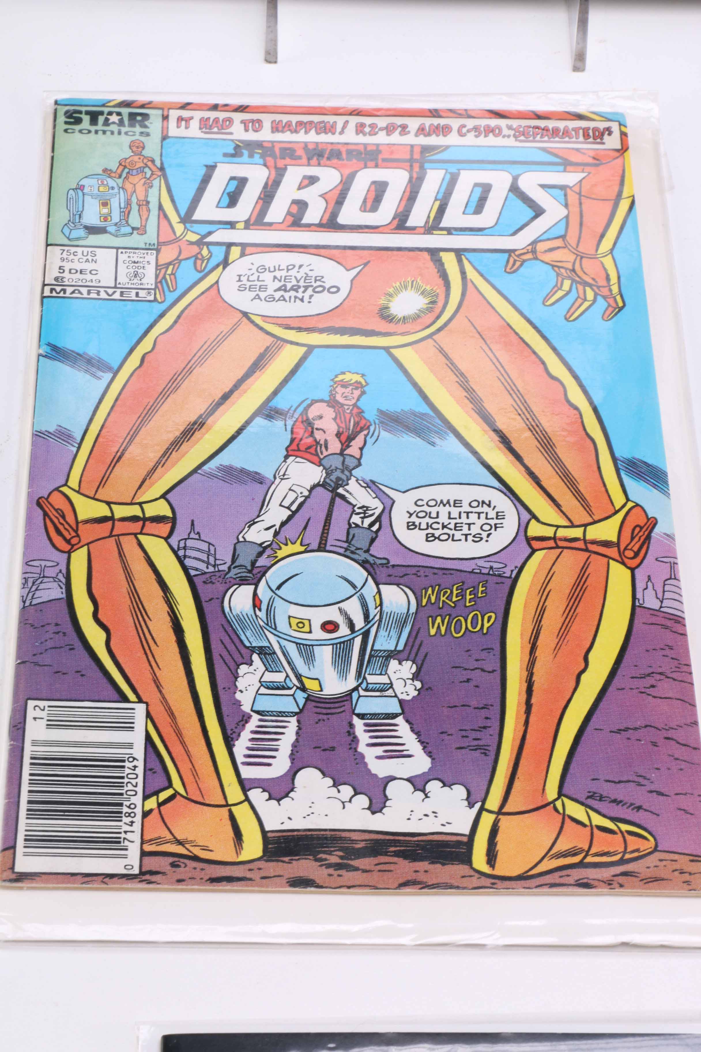 1980s Marvel Comic Books Including "The Incredible Hulk" and "Star Wars Droids"