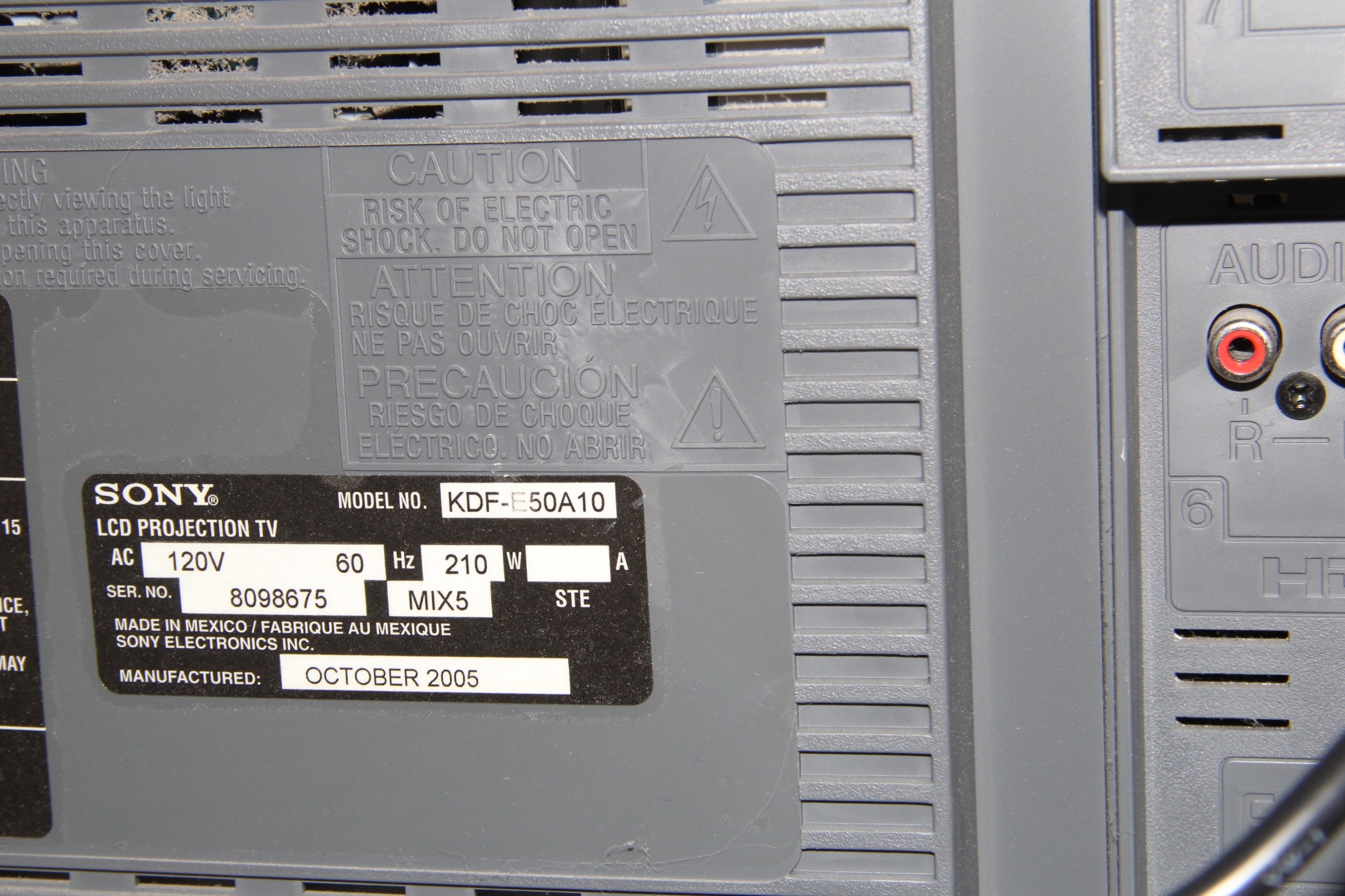 Sony Wega LCD Projection Television