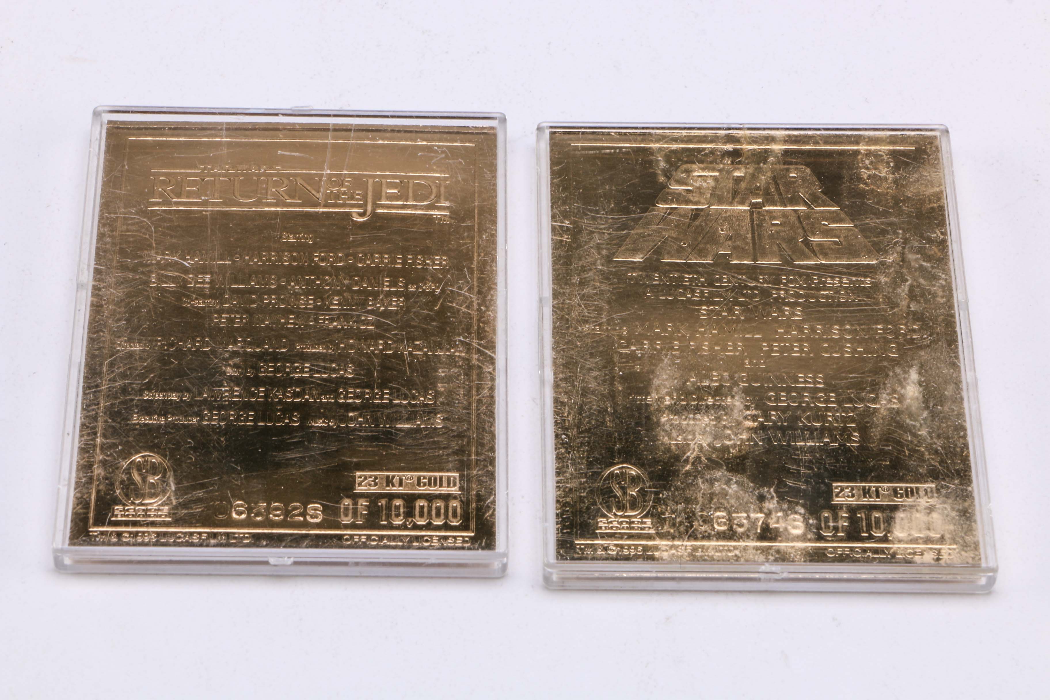 "Star Wars" Limited Edition Gold Collectible Cards