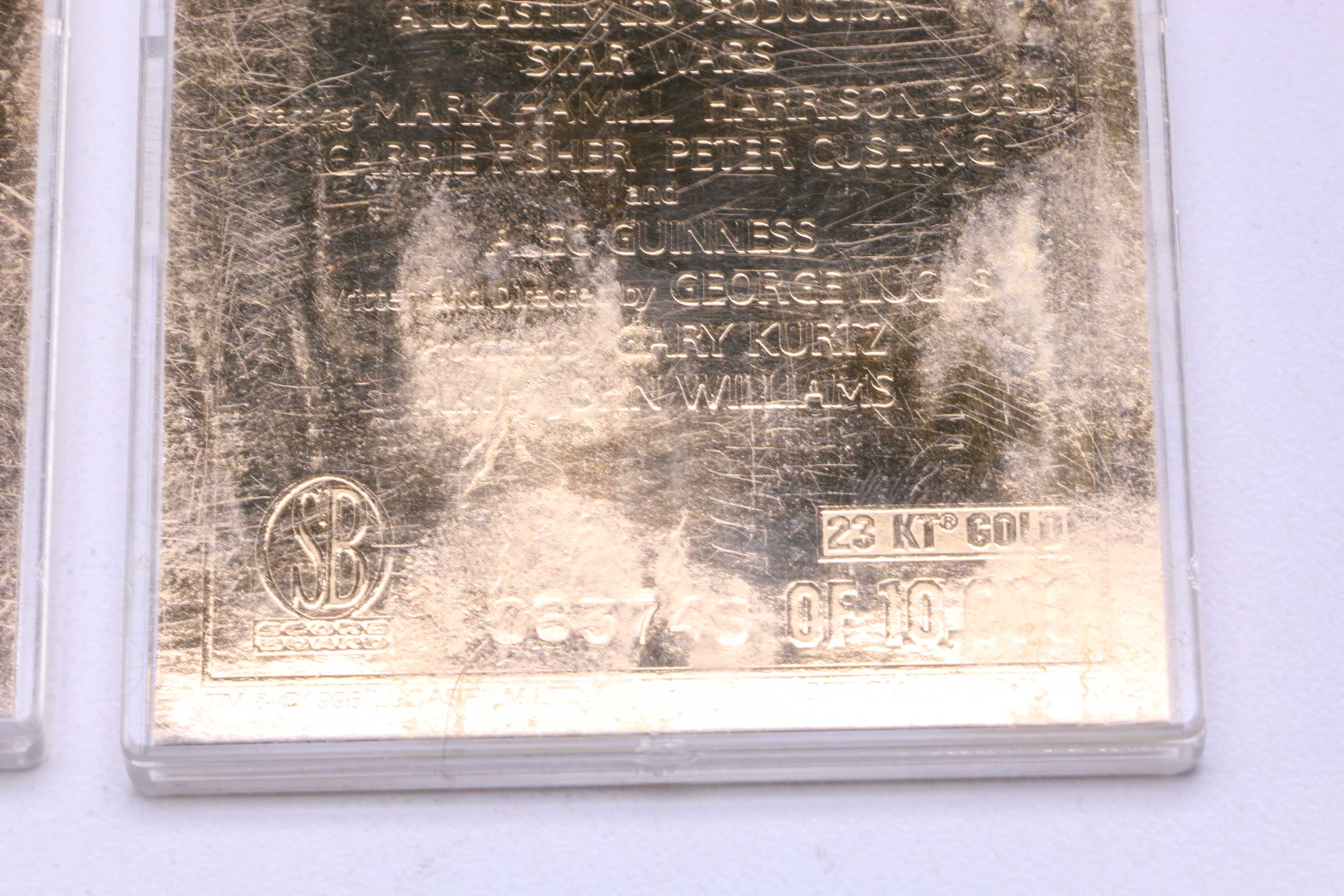 "Star Wars" Limited Edition Gold Collectible Cards