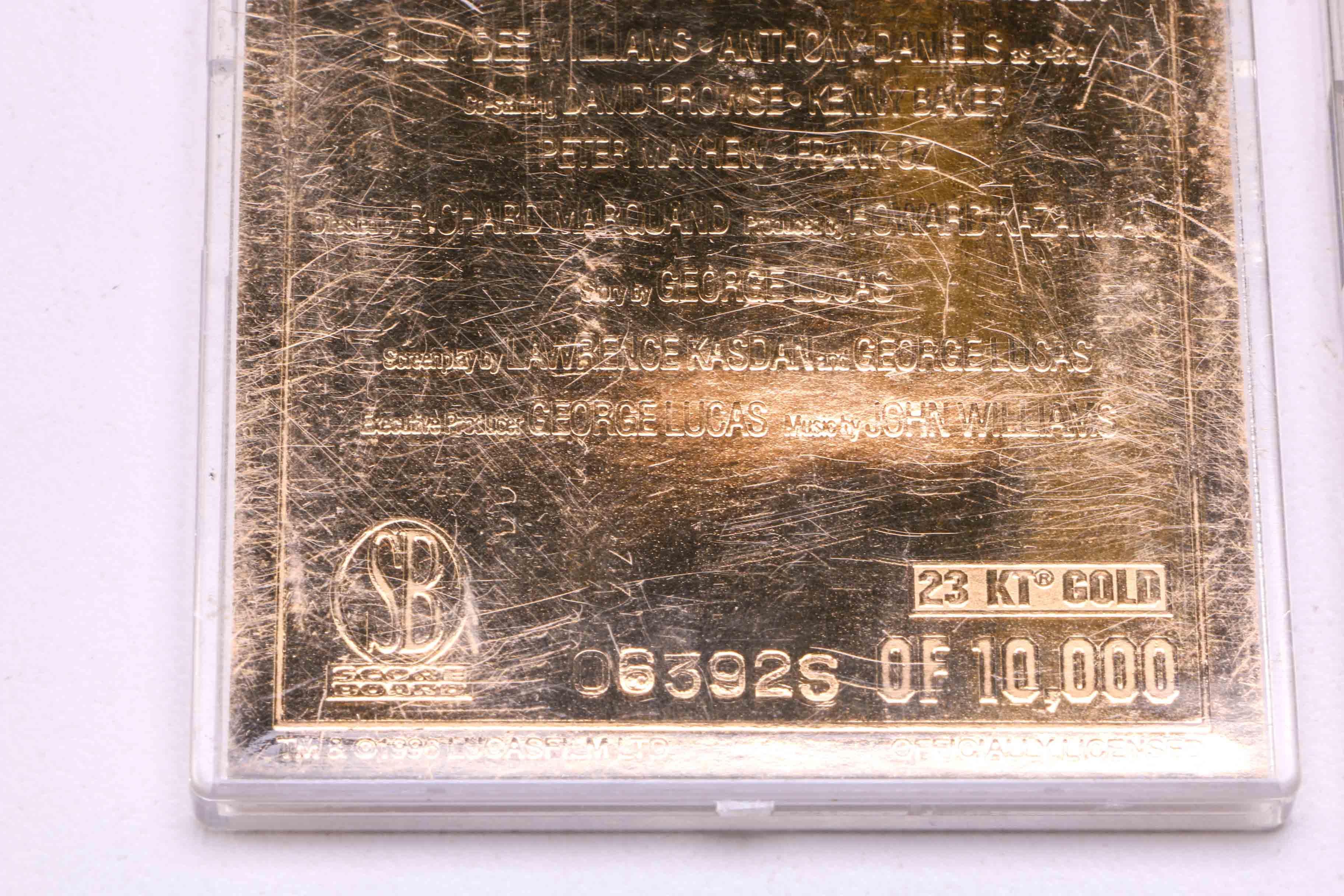 "Star Wars" Limited Edition Gold Collectible Cards