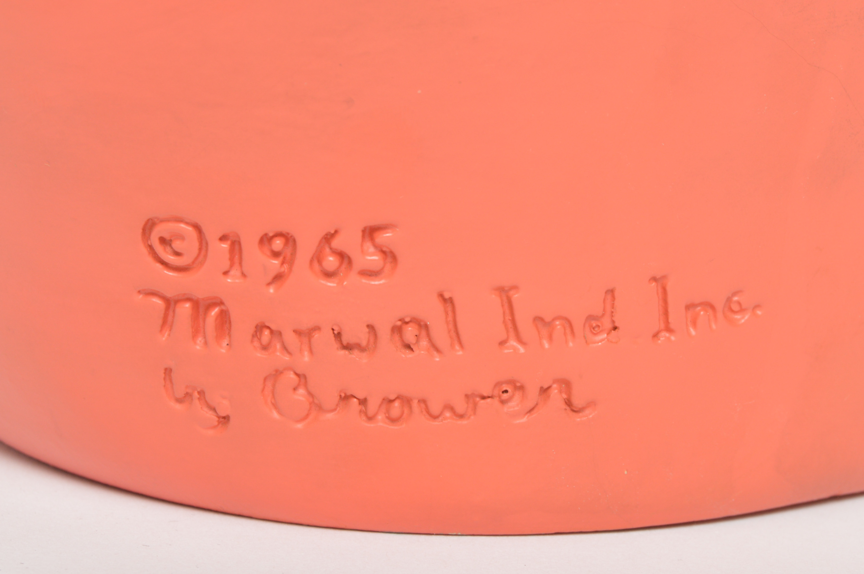 1965 Marwal Ind. Inc. By Brower Chalkware Bust