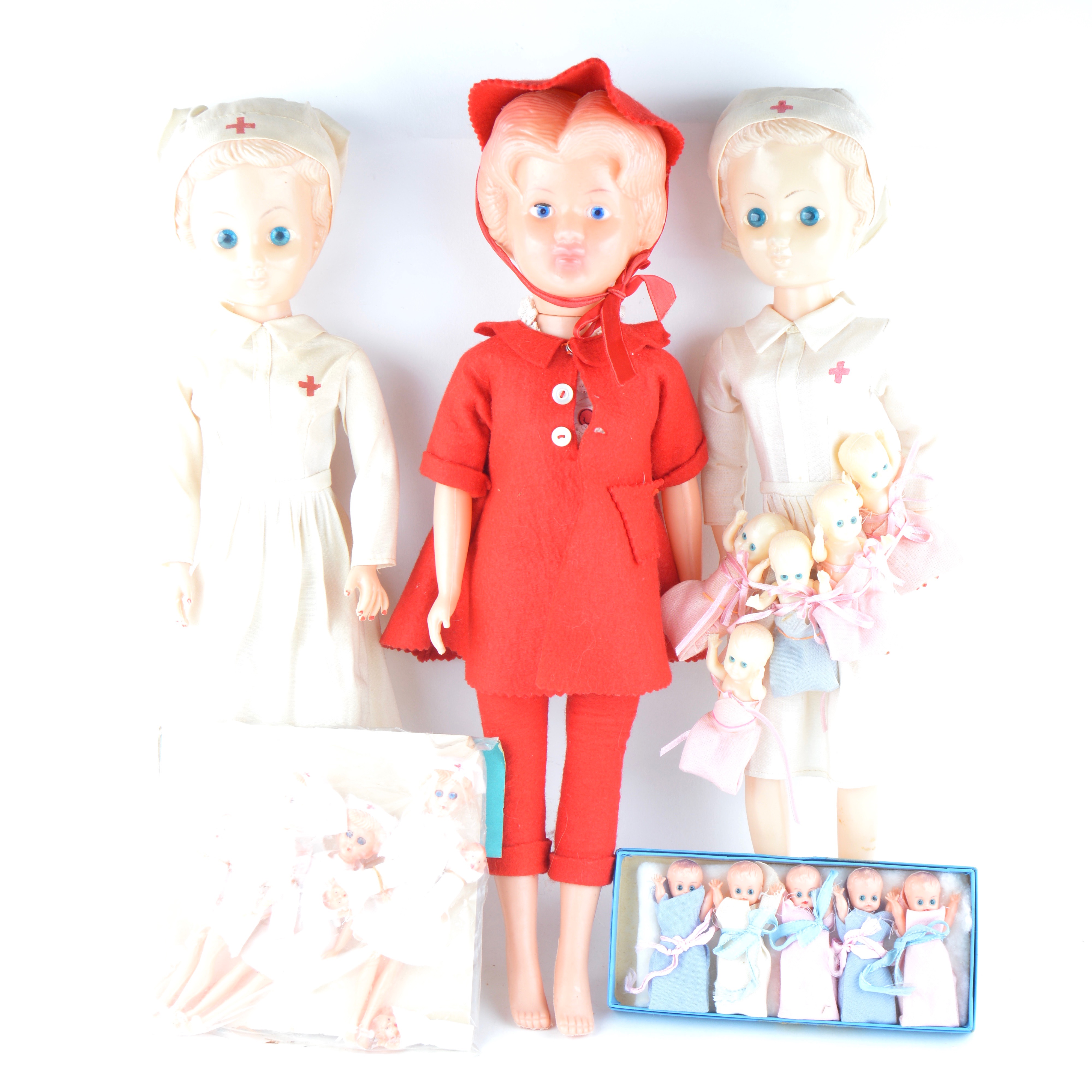 Assortment of Vintage Plastic Dolls