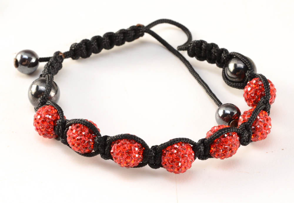 Group of Three Crystal Bead Bracelets