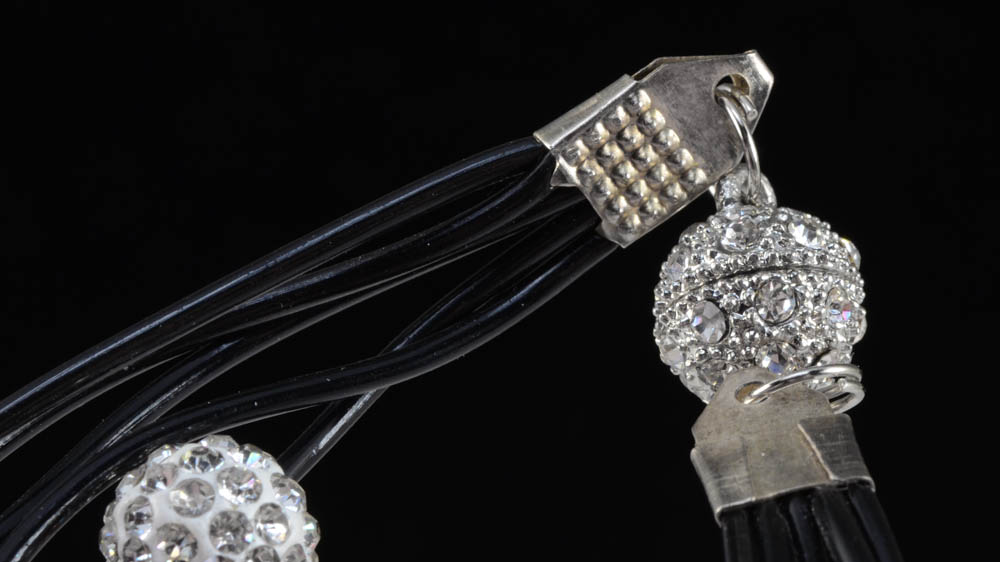 Group of Three Crystal Bead Bracelets