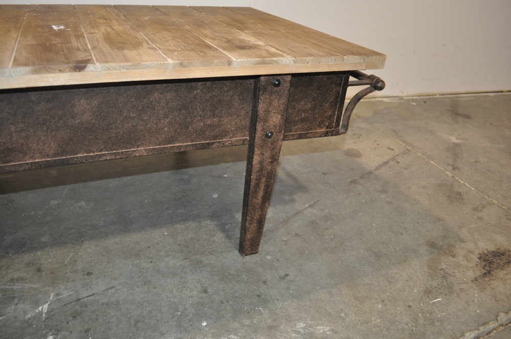 Rustic Coffee Table on Wheels